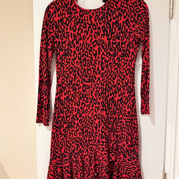 Banana Republic Red and Black Animal Print Dress - Picture 1 of 4